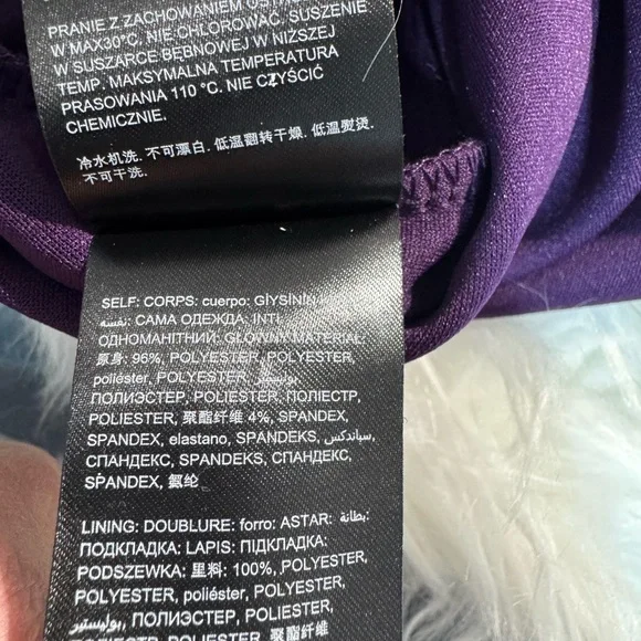 bebe V-neck & Spaghetti Straps Wide-Leg Jumpsuit in Eggplant - Picture 8 of 8